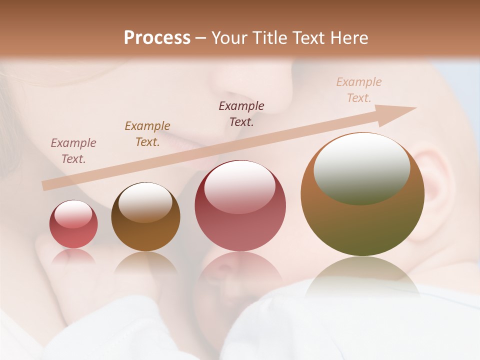 Beautiful Baby Of Three Months Old In His Mothers Hands. PowerPoint Template