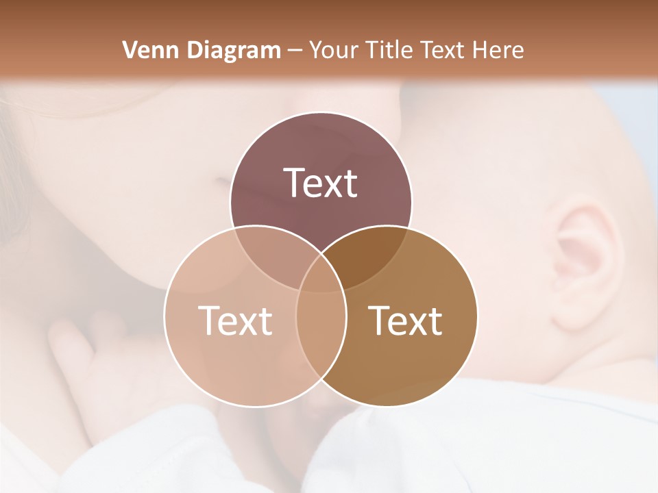 Beautiful Baby Of Three Months Old In His Mothers Hands. PowerPoint Template