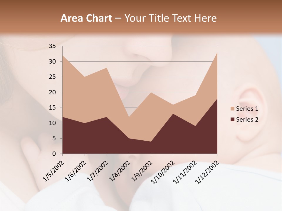 Beautiful Baby Of Three Months Old In His Mothers Hands. PowerPoint Template