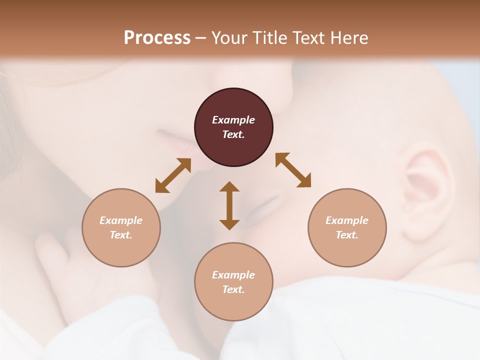 Beautiful Baby Of Three Months Old In His Mothers Hands. PowerPoint Template