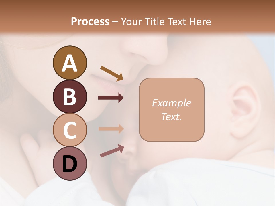 Beautiful Baby Of Three Months Old In His Mothers Hands. PowerPoint Template