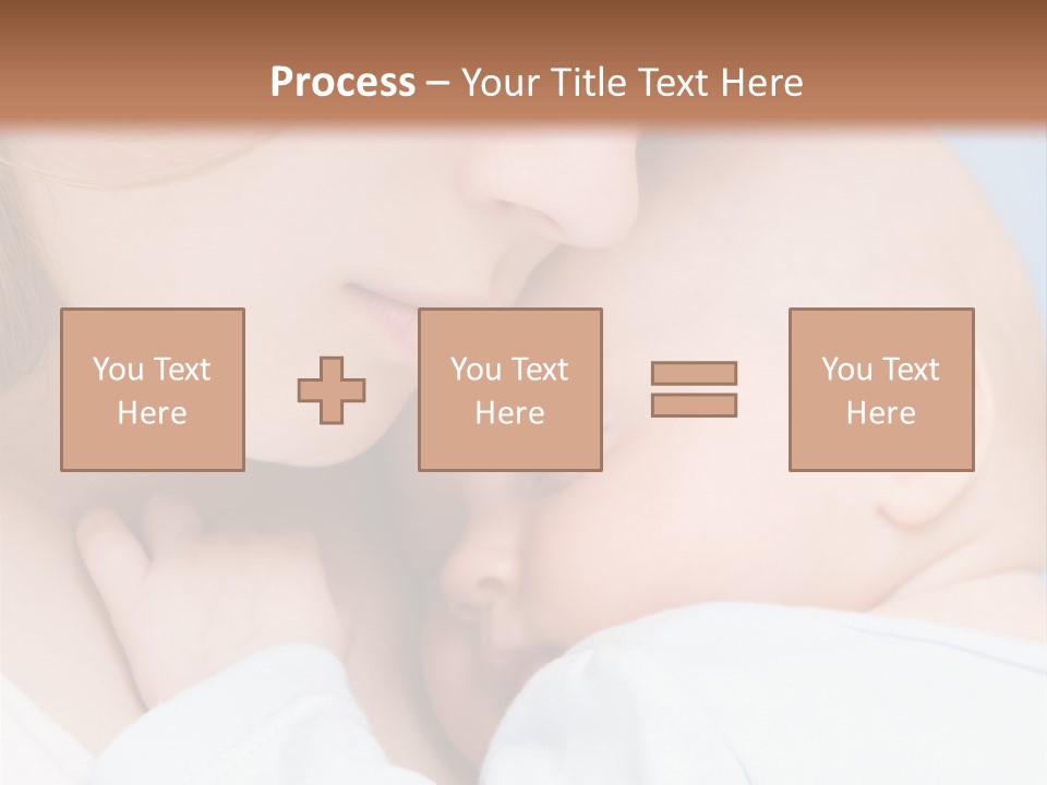 Beautiful Baby Of Three Months Old In His Mothers Hands. PowerPoint Template