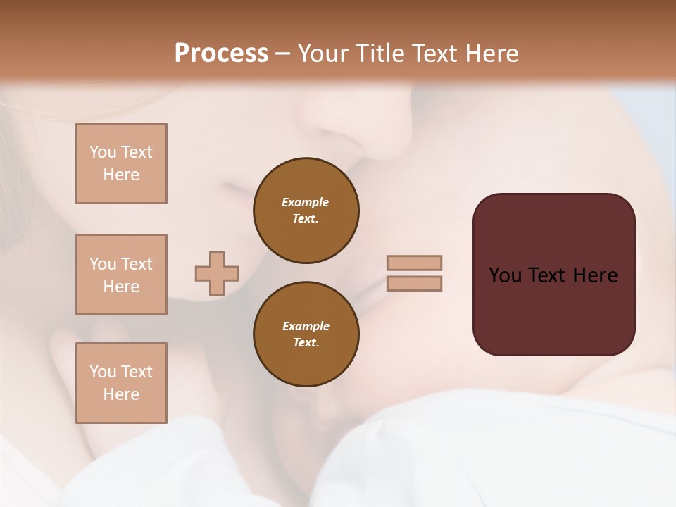 Beautiful Baby Of Three Months Old In His Mothers Hands. PowerPoint Template