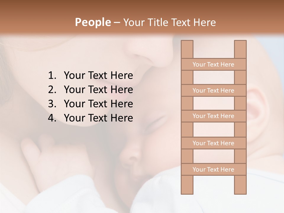 Beautiful Baby Of Three Months Old In His Mothers Hands. PowerPoint Template