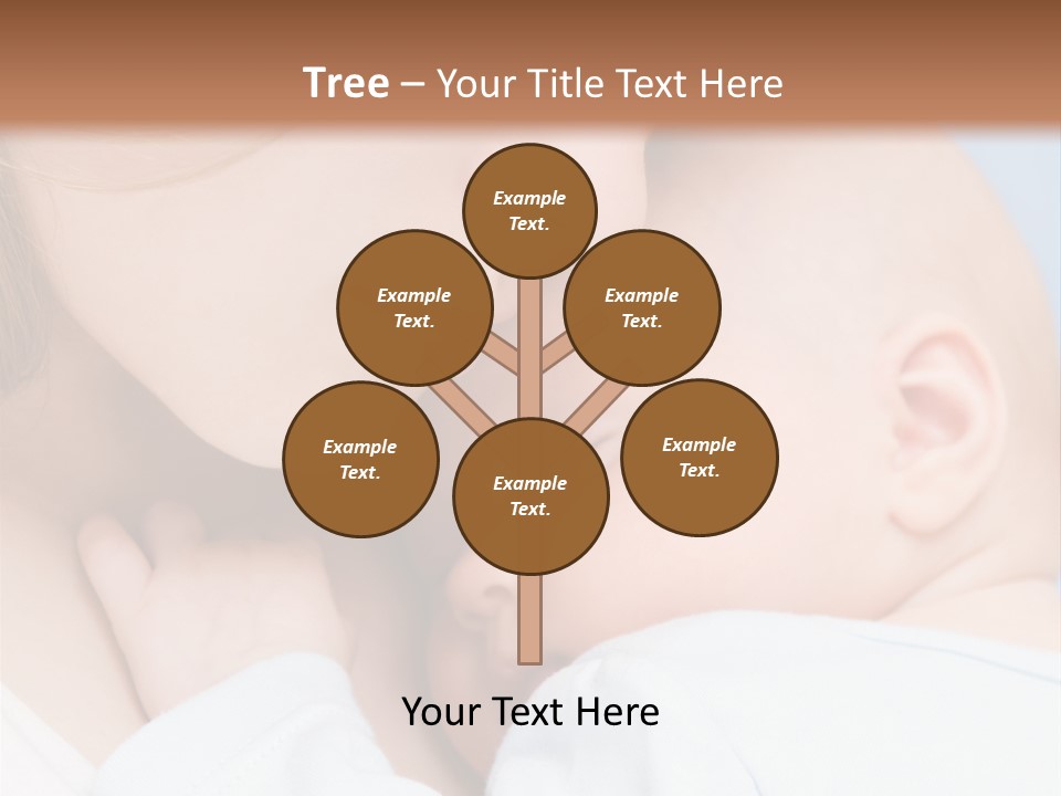 Beautiful Baby Of Three Months Old In His Mothers Hands. PowerPoint Template