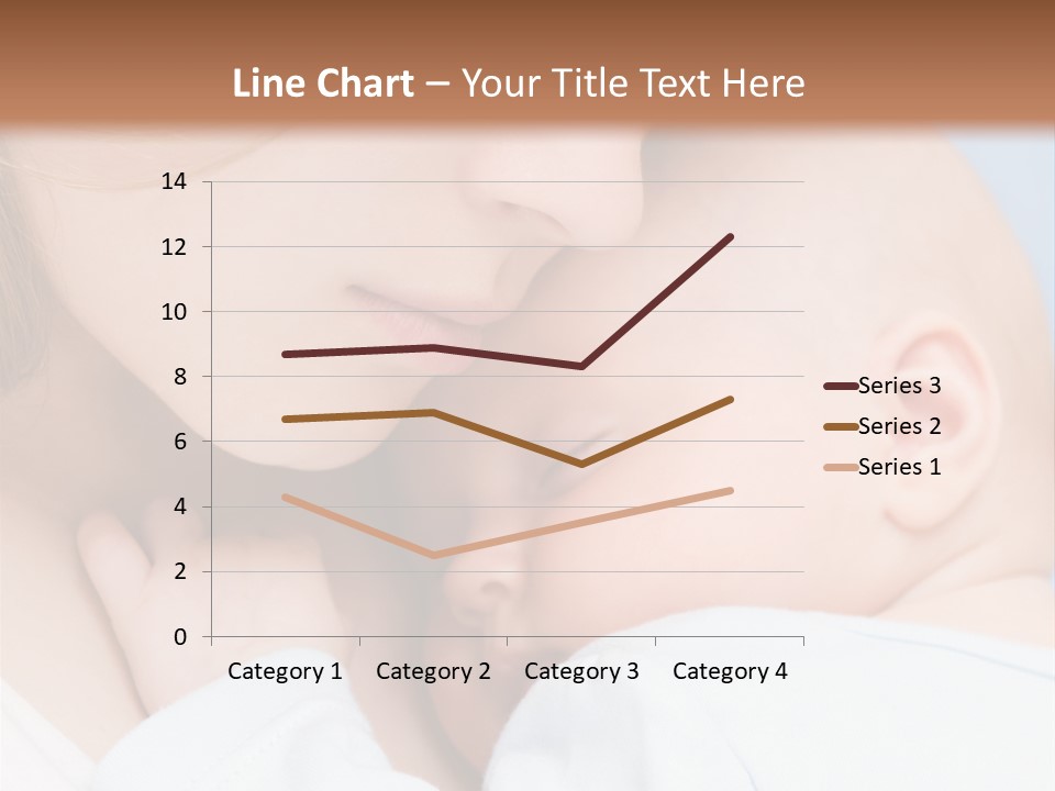 Beautiful Baby Of Three Months Old In His Mothers Hands. PowerPoint Template