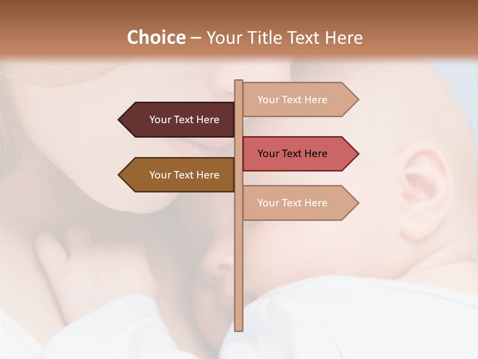 Beautiful Baby Of Three Months Old In His Mothers Hands. PowerPoint Template