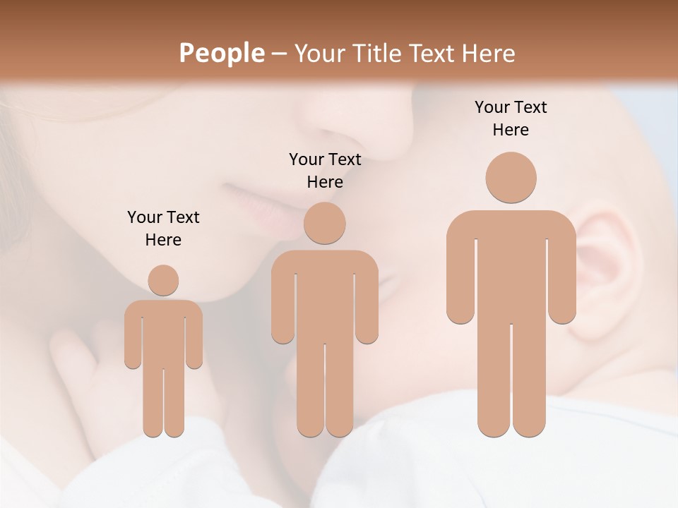 Beautiful Baby Of Three Months Old In His Mothers Hands. PowerPoint Template