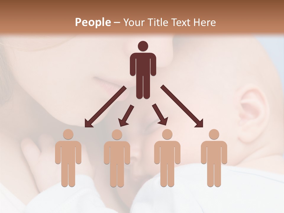 Beautiful Baby Of Three Months Old In His Mothers Hands. PowerPoint Template