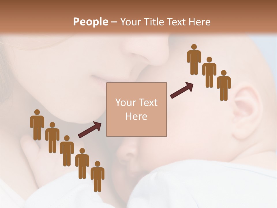Beautiful Baby Of Three Months Old In His Mothers Hands. PowerPoint Template