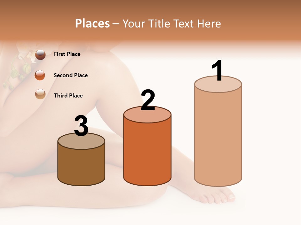 Female Legs With White Orchid PowerPoint Template