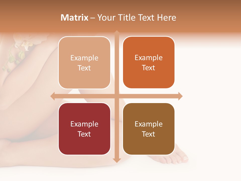 Female Legs With White Orchid PowerPoint Template