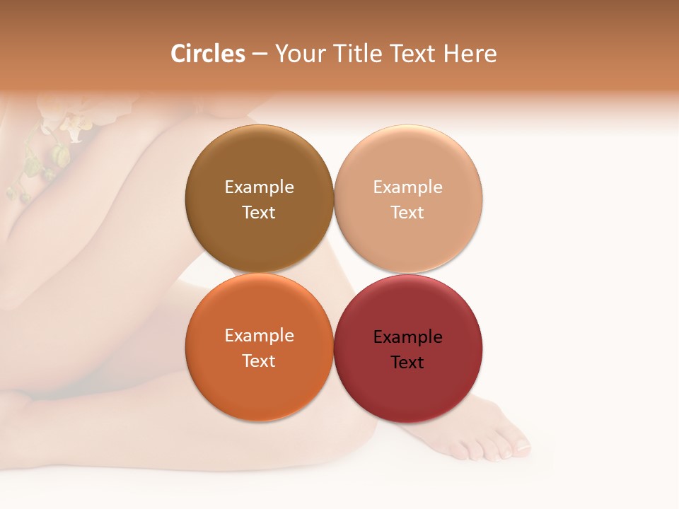 Female Legs With White Orchid PowerPoint Template