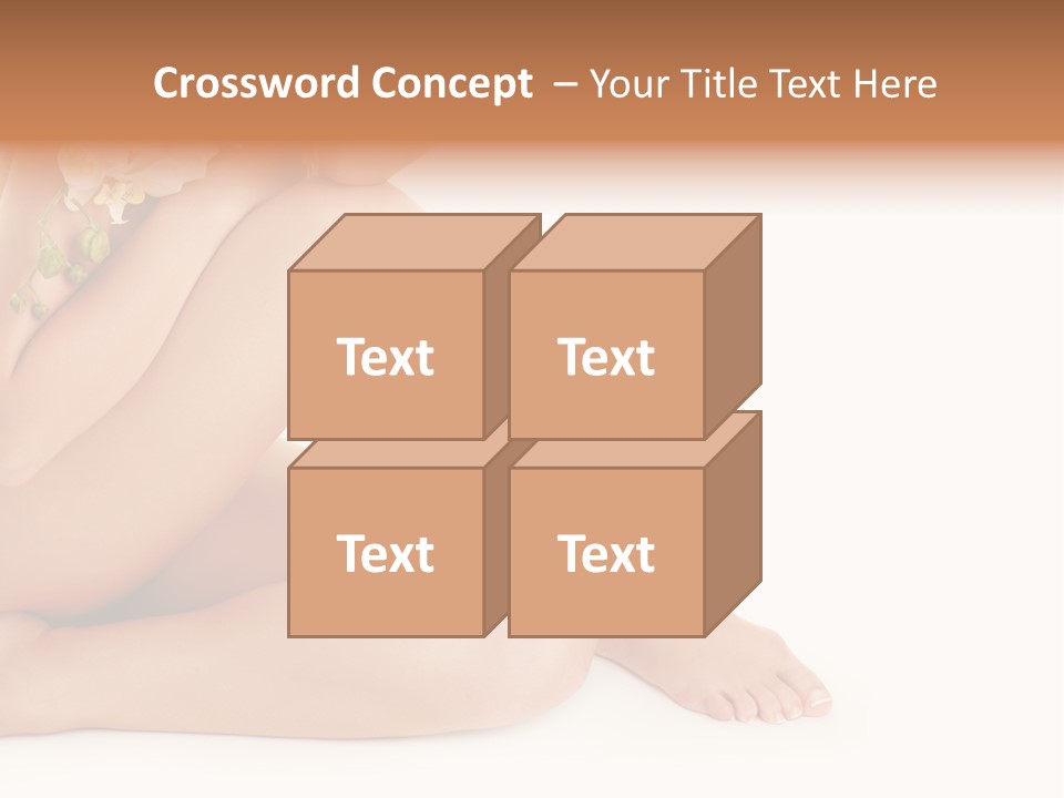 Female Legs With White Orchid PowerPoint Template