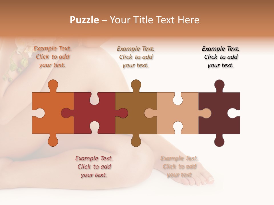 Female Legs With White Orchid PowerPoint Template