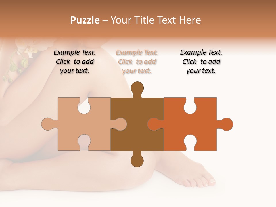 Female Legs With White Orchid PowerPoint Template