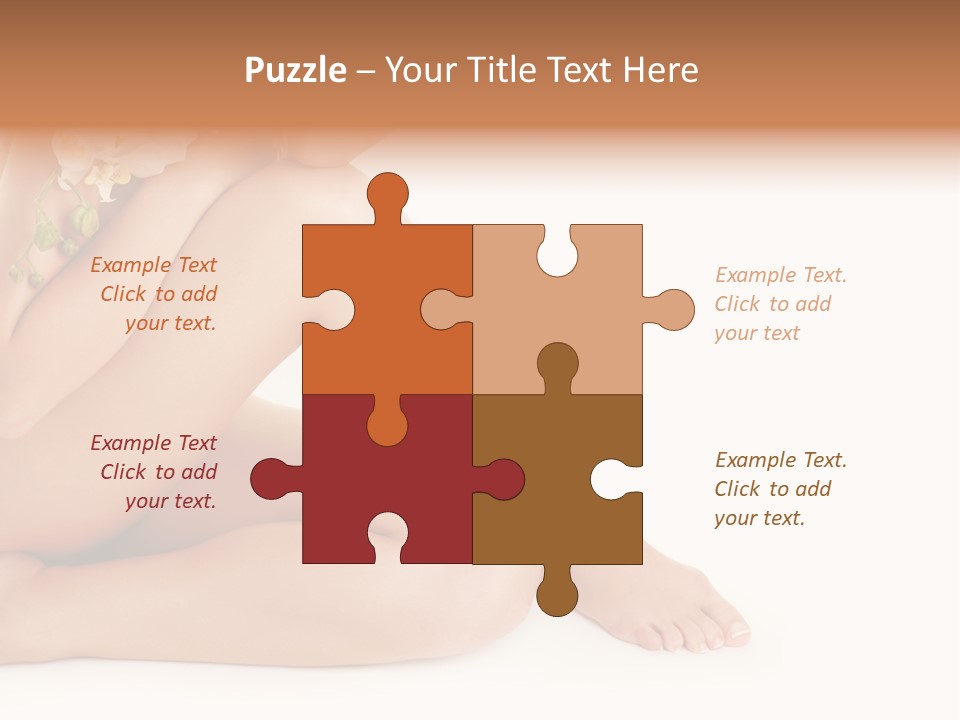 Female Legs With White Orchid PowerPoint Template