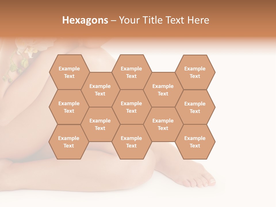 Female Legs With White Orchid PowerPoint Template