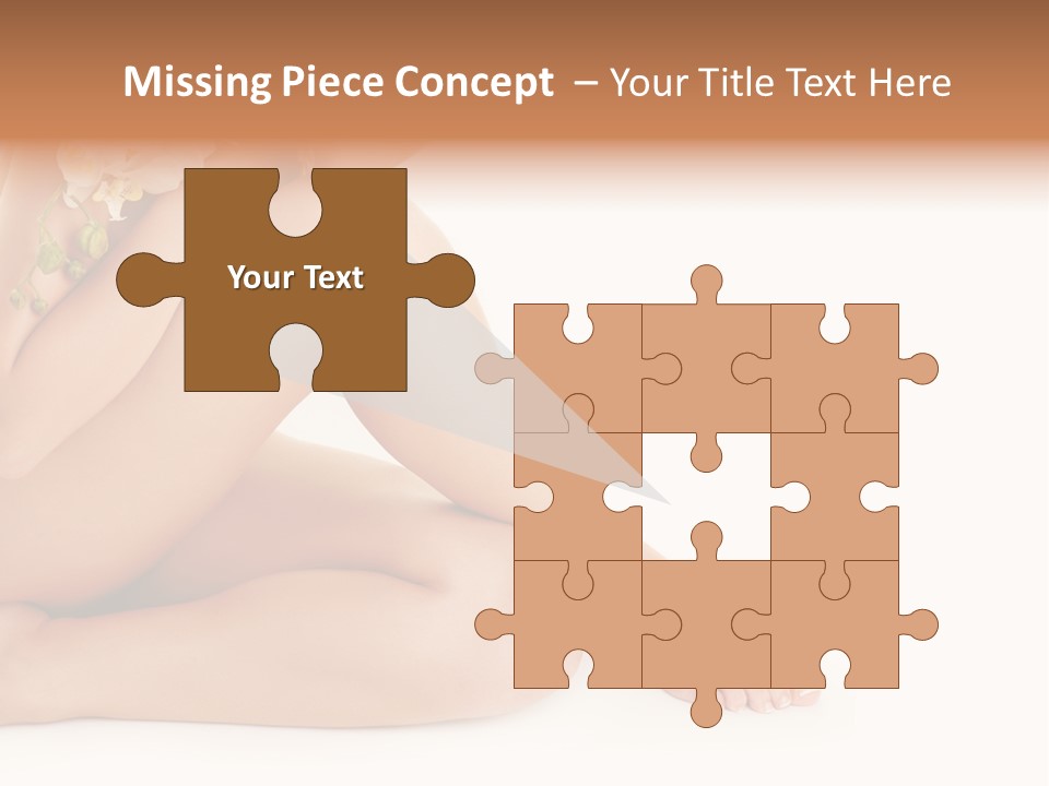 Female Legs With White Orchid PowerPoint Template