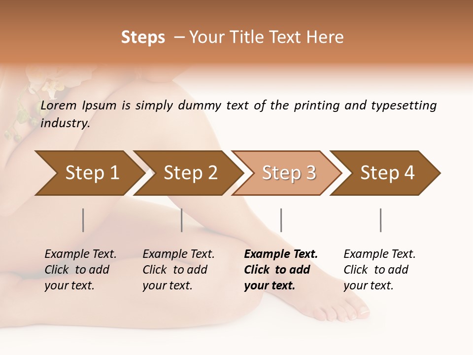 Female Legs With White Orchid PowerPoint Template