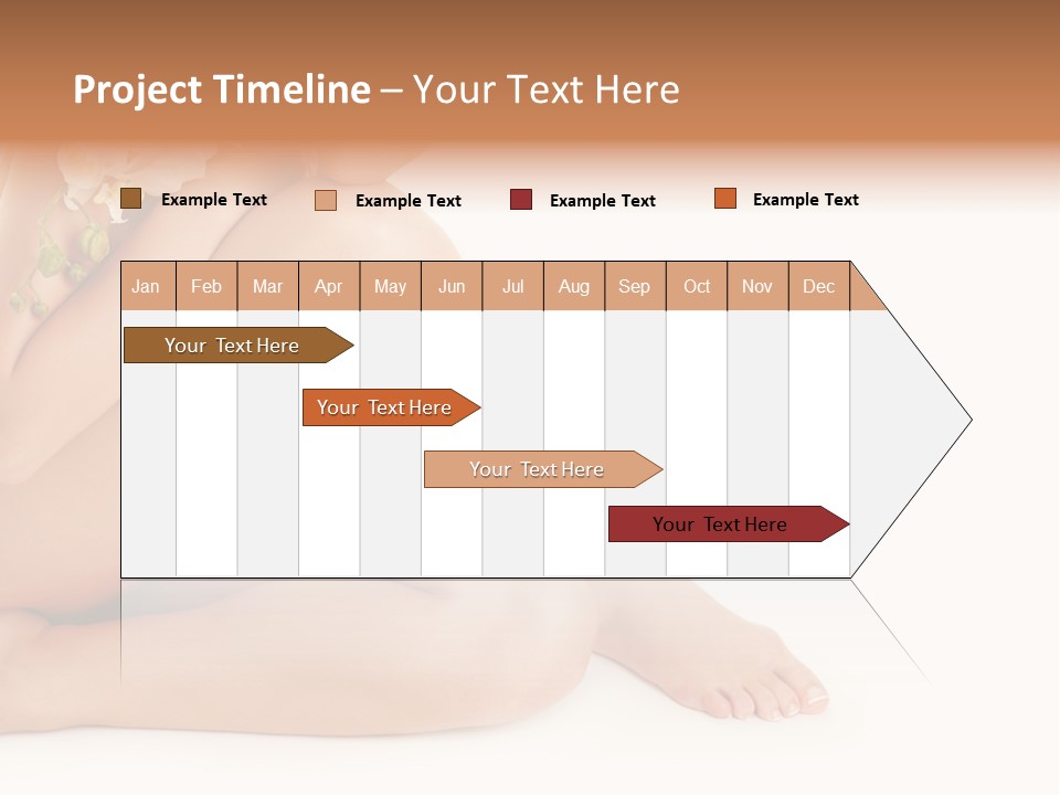 Female Legs With White Orchid PowerPoint Template