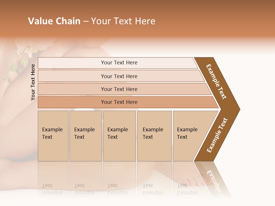 Female Legs With White Orchid PowerPoint Template