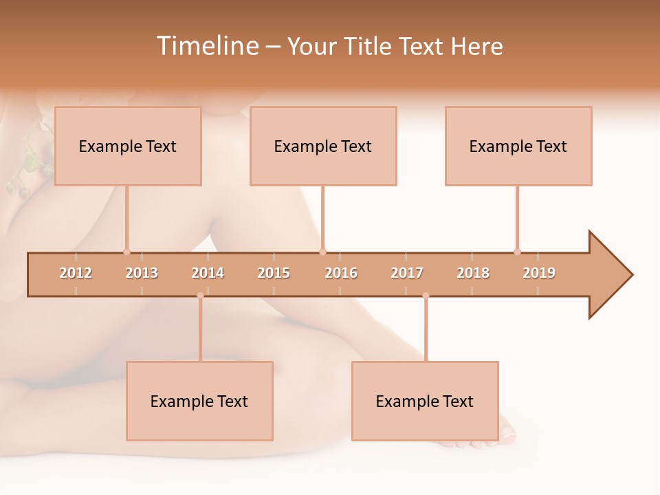 Female Legs With White Orchid PowerPoint Template