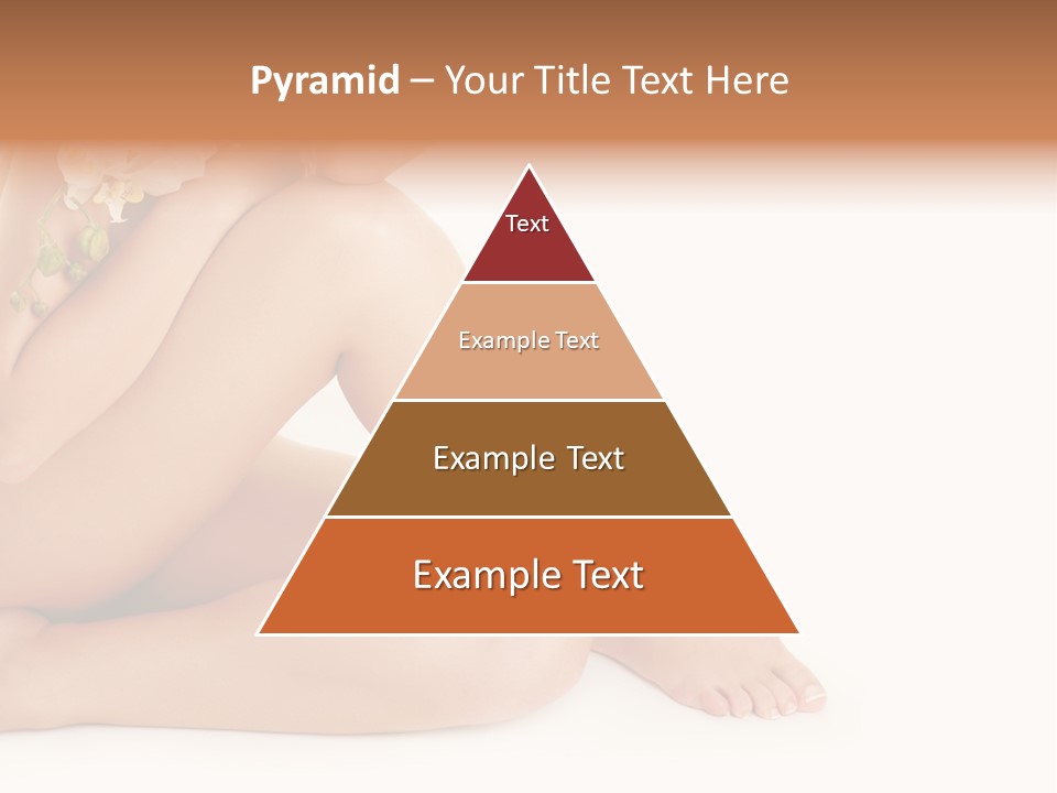 Female Legs With White Orchid PowerPoint Template