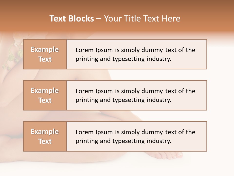 Female Legs With White Orchid PowerPoint Template