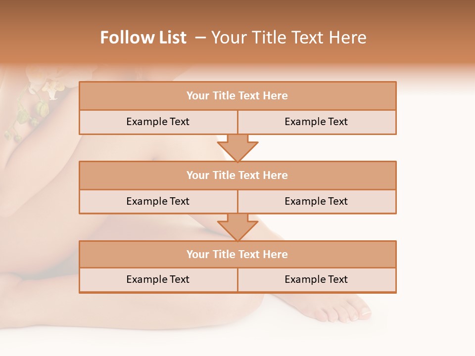 Female Legs With White Orchid PowerPoint Template