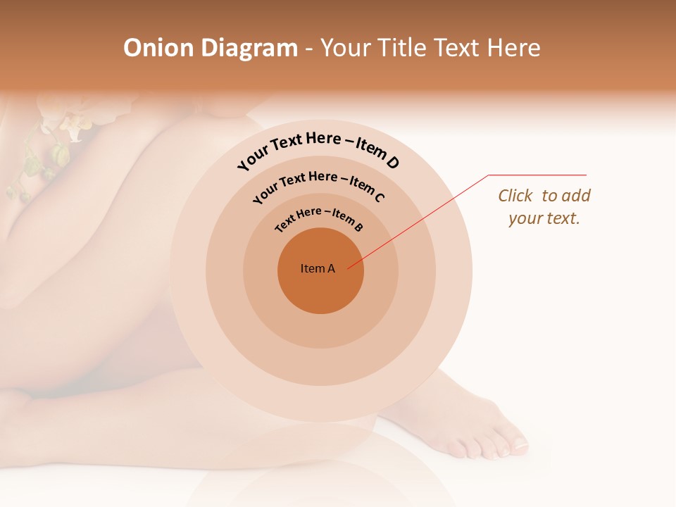 Female Legs With White Orchid PowerPoint Template