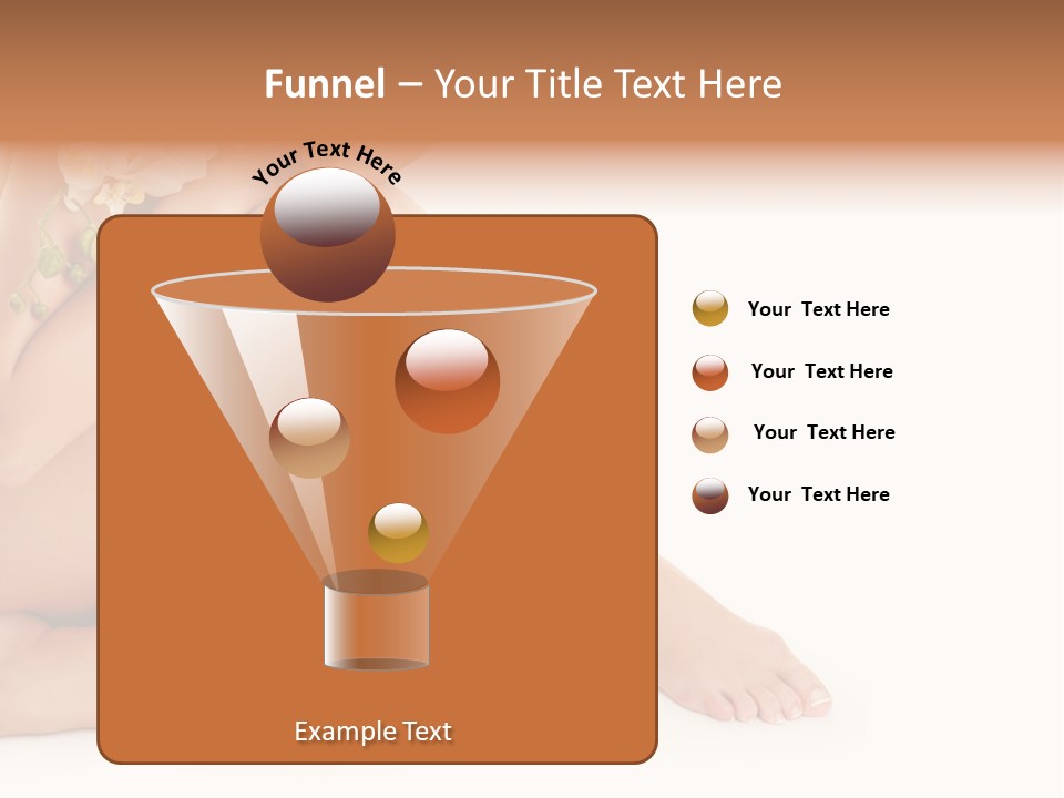 Female Legs With White Orchid PowerPoint Template