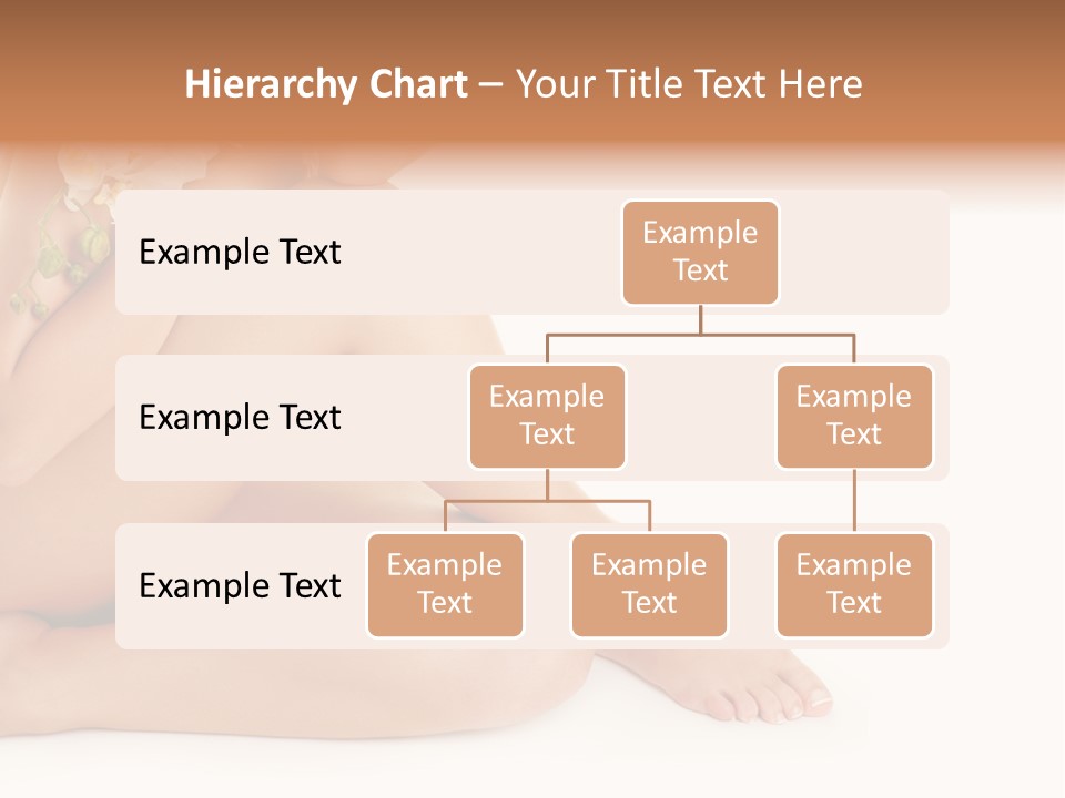 Female Legs With White Orchid PowerPoint Template