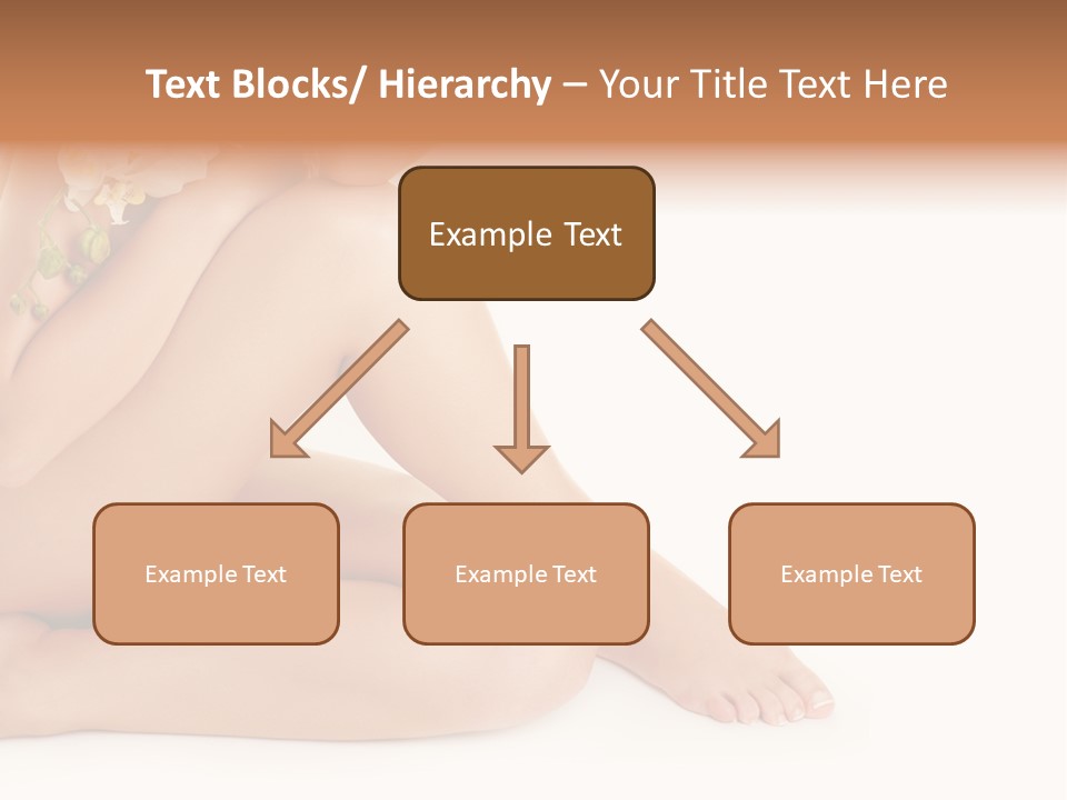 Female Legs With White Orchid PowerPoint Template