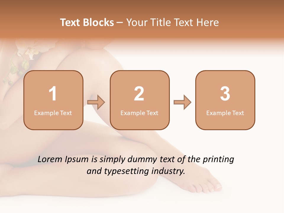 Female Legs With White Orchid PowerPoint Template