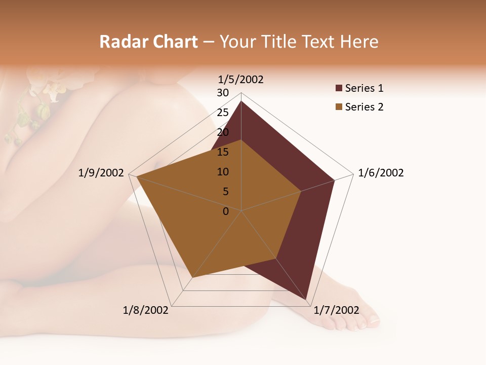 Female Legs With White Orchid PowerPoint Template