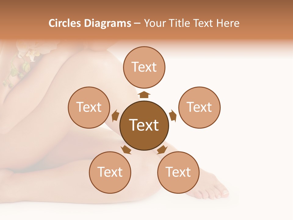 Female Legs With White Orchid PowerPoint Template