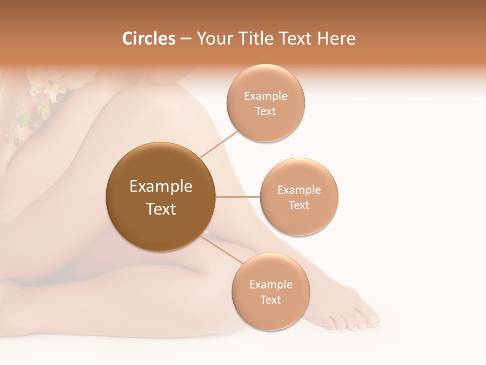 Female Legs With White Orchid PowerPoint Template