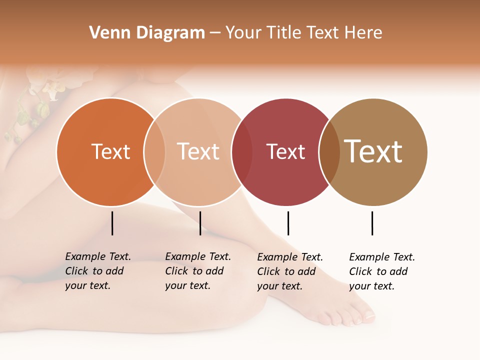 Female Legs With White Orchid PowerPoint Template