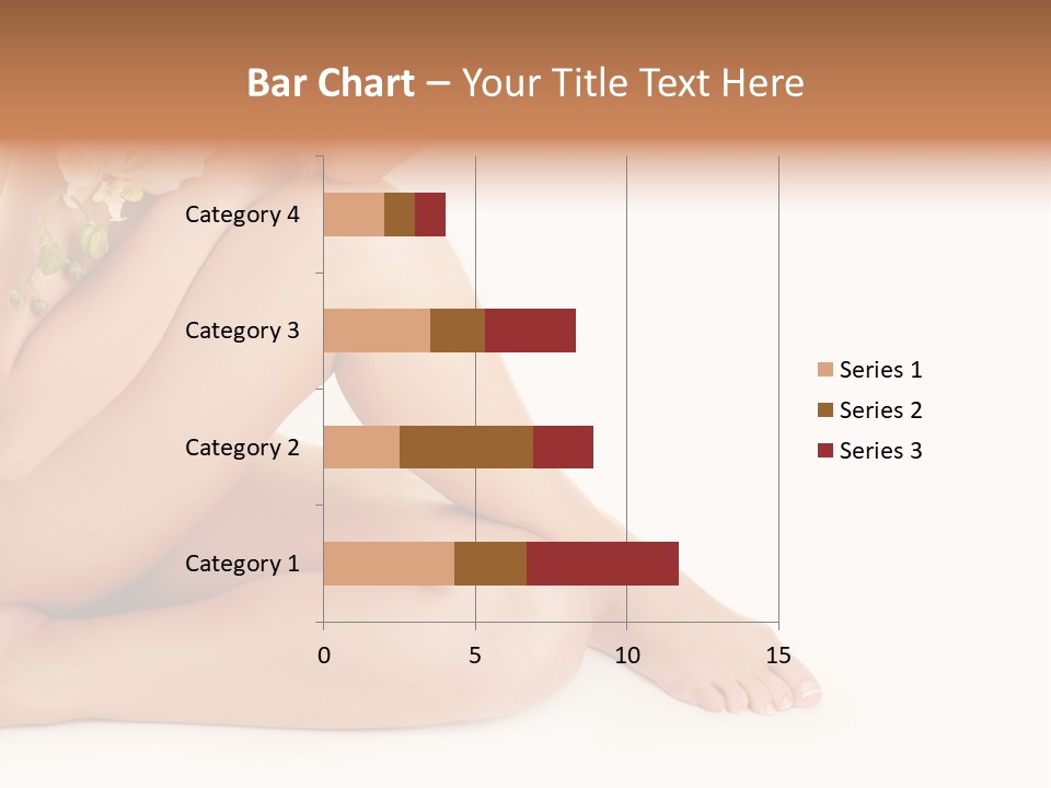 Female Legs With White Orchid PowerPoint Template