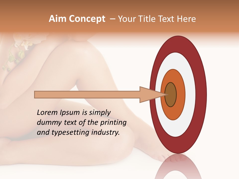 Female Legs With White Orchid PowerPoint Template