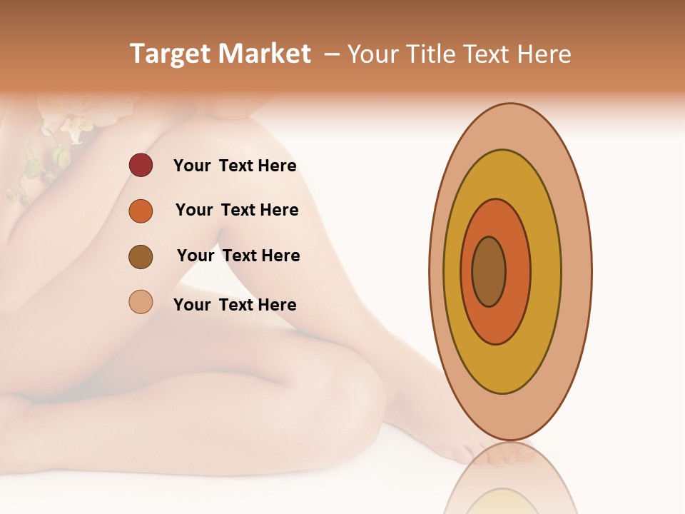 Female Legs With White Orchid PowerPoint Template