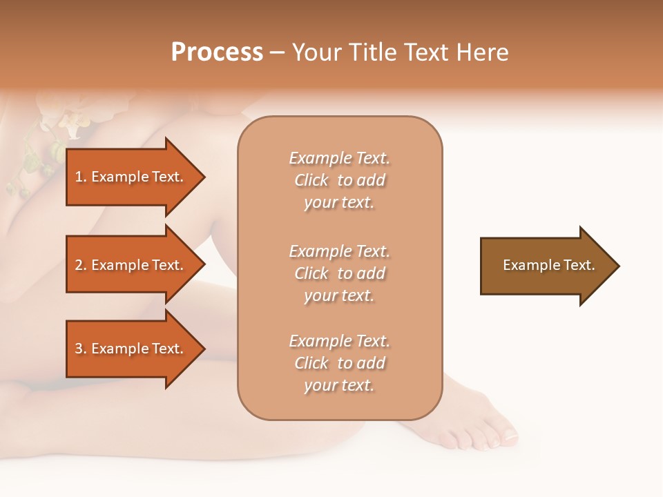 Female Legs With White Orchid PowerPoint Template