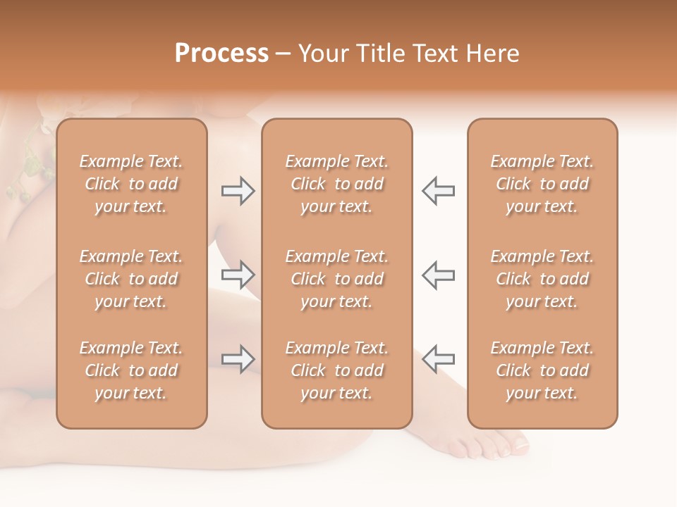 Female Legs With White Orchid PowerPoint Template