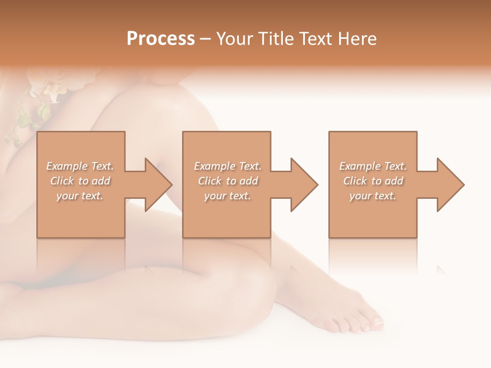 Female Legs With White Orchid PowerPoint Template