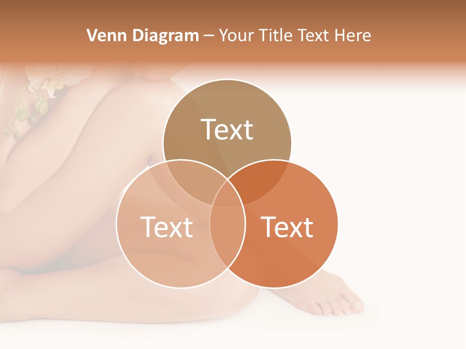 Female Legs With White Orchid PowerPoint Template