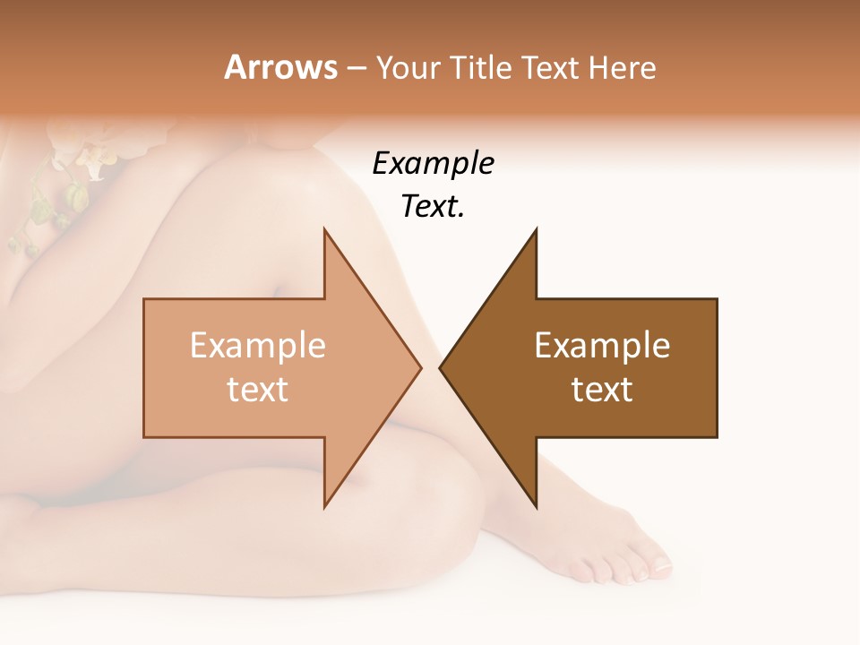 Female Legs With White Orchid PowerPoint Template