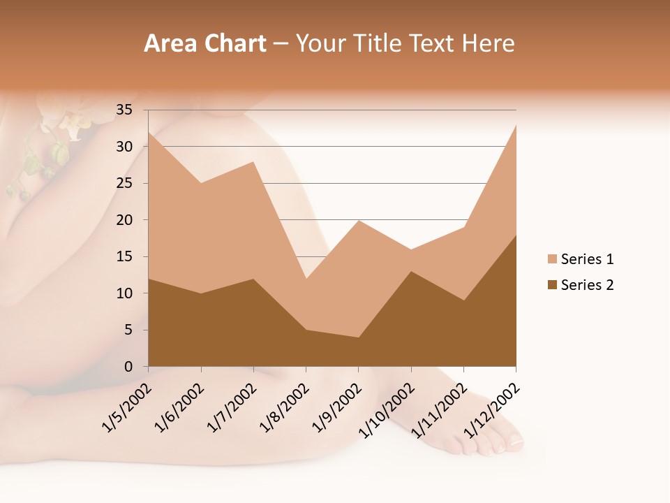 Female Legs With White Orchid PowerPoint Template
