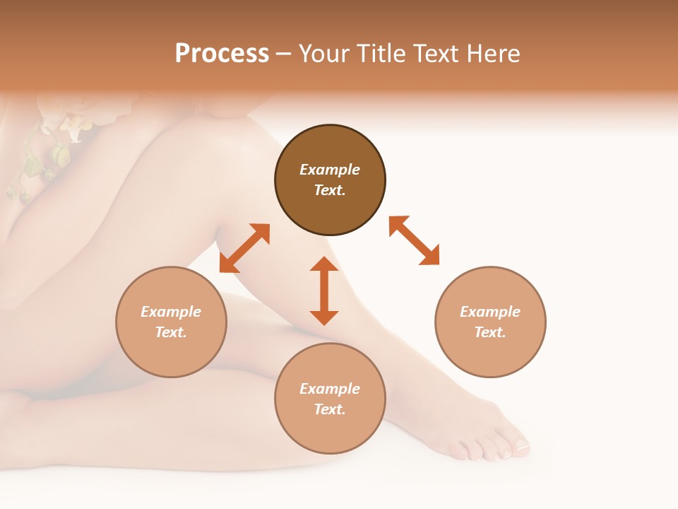 Female Legs With White Orchid PowerPoint Template