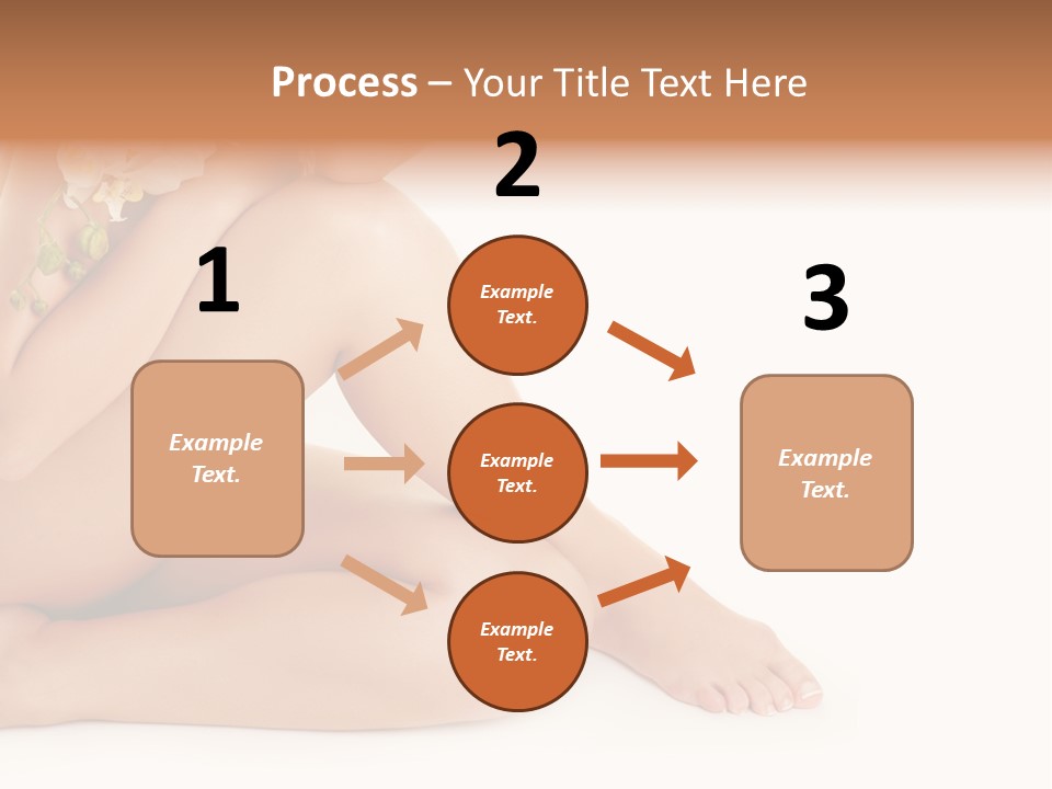 Female Legs With White Orchid PowerPoint Template